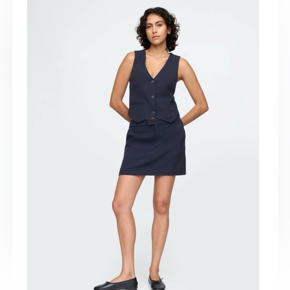 Navy Mini Skirt